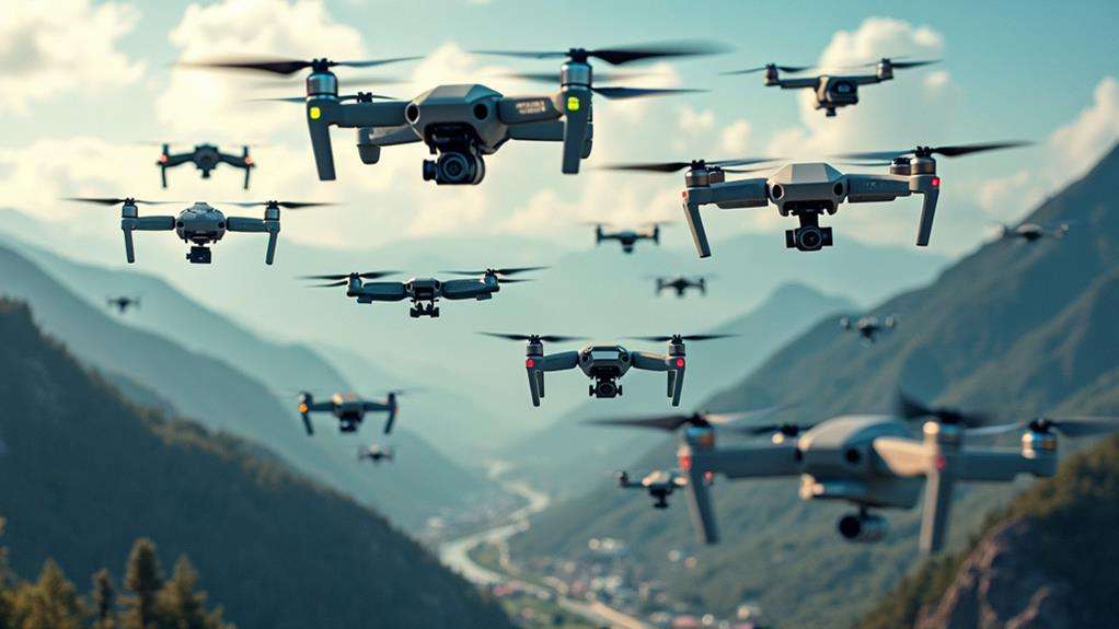 variety of drone capacities