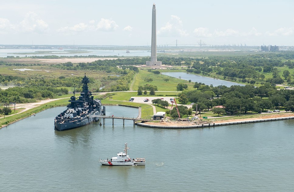 USS Texas museum in the Houston Ship Channel