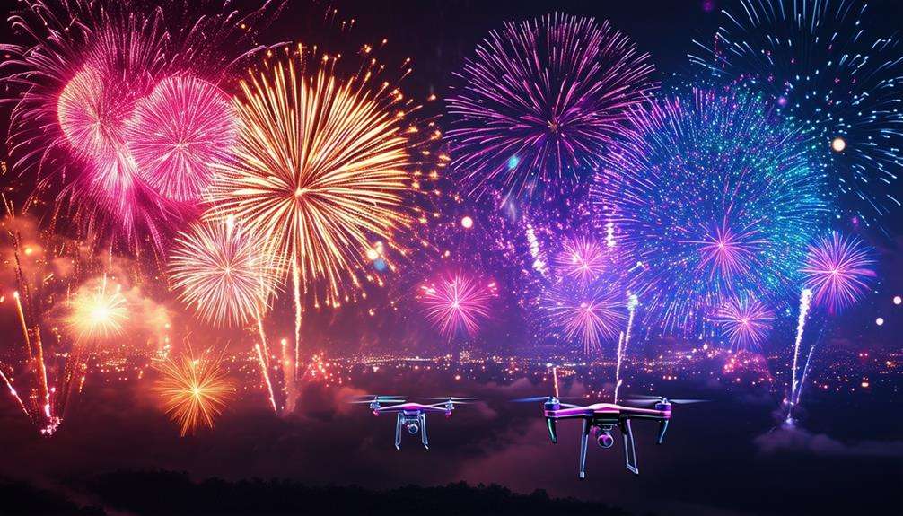 enhancing fireworks with drones