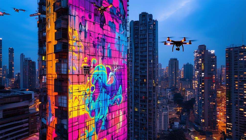 drone graffiti art projects