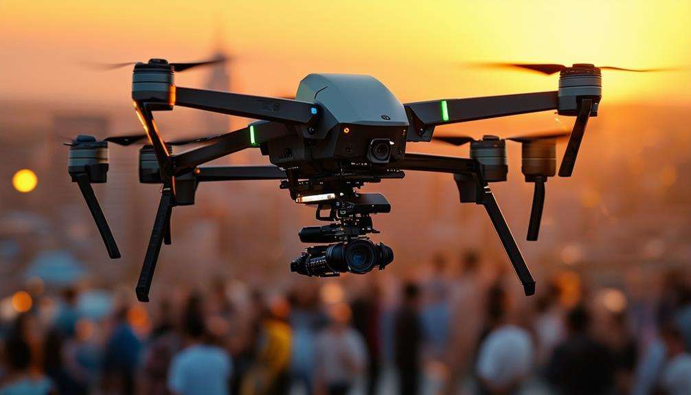 capturing drone footage overhead